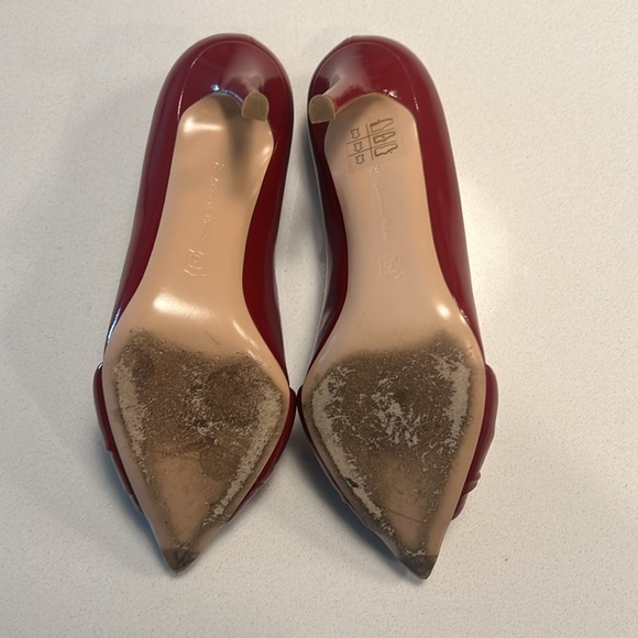 GIANVITO ROSSI 95 gathered glossed-leather pumps - Picture 11 of 14